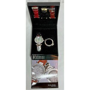 ECCLISSI Sterling Silver w/Swarovski Crystals Women's Watch - In Box!